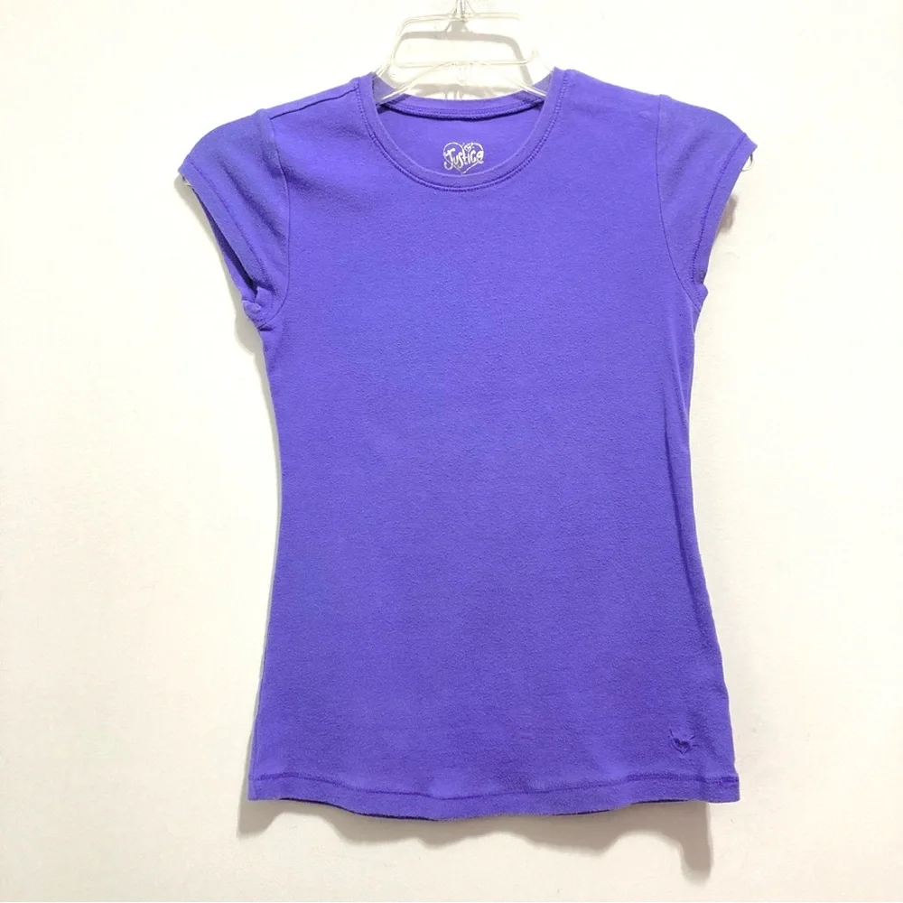 Justice Purple Girls Cotton Tee Shirt